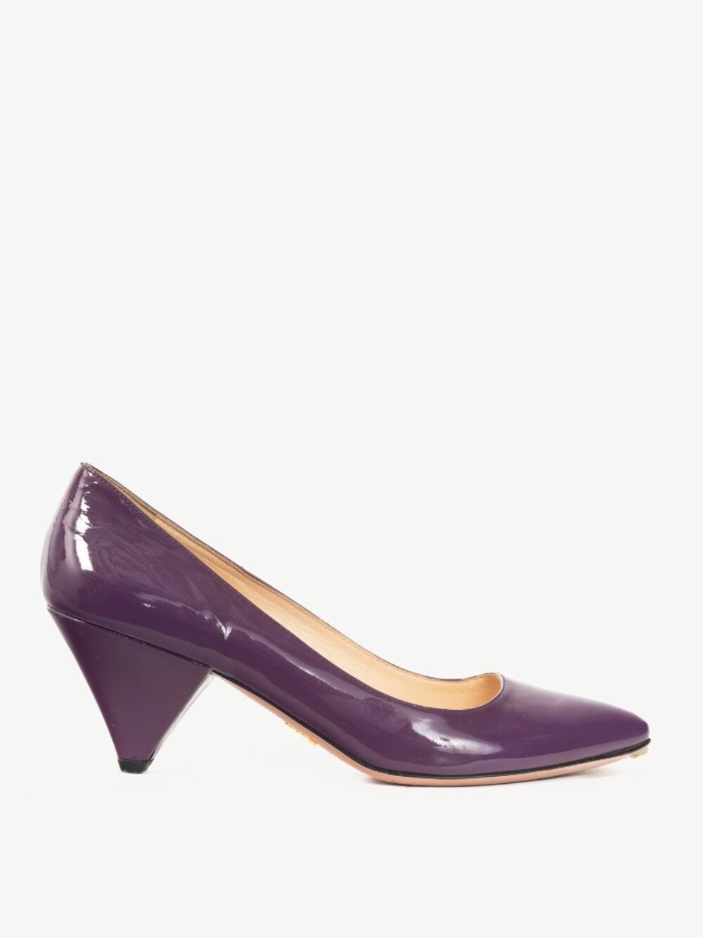 Prada Purple Patent Leather Pointed-Toe Heels